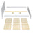 Double bed with drawer natural pine wood – side view, Nizio
