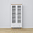 Wooden display cabinet 1S 90 Scandi white / natural oak