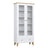 Wooden display cabinet 1S 90 Scandi white / natural oak