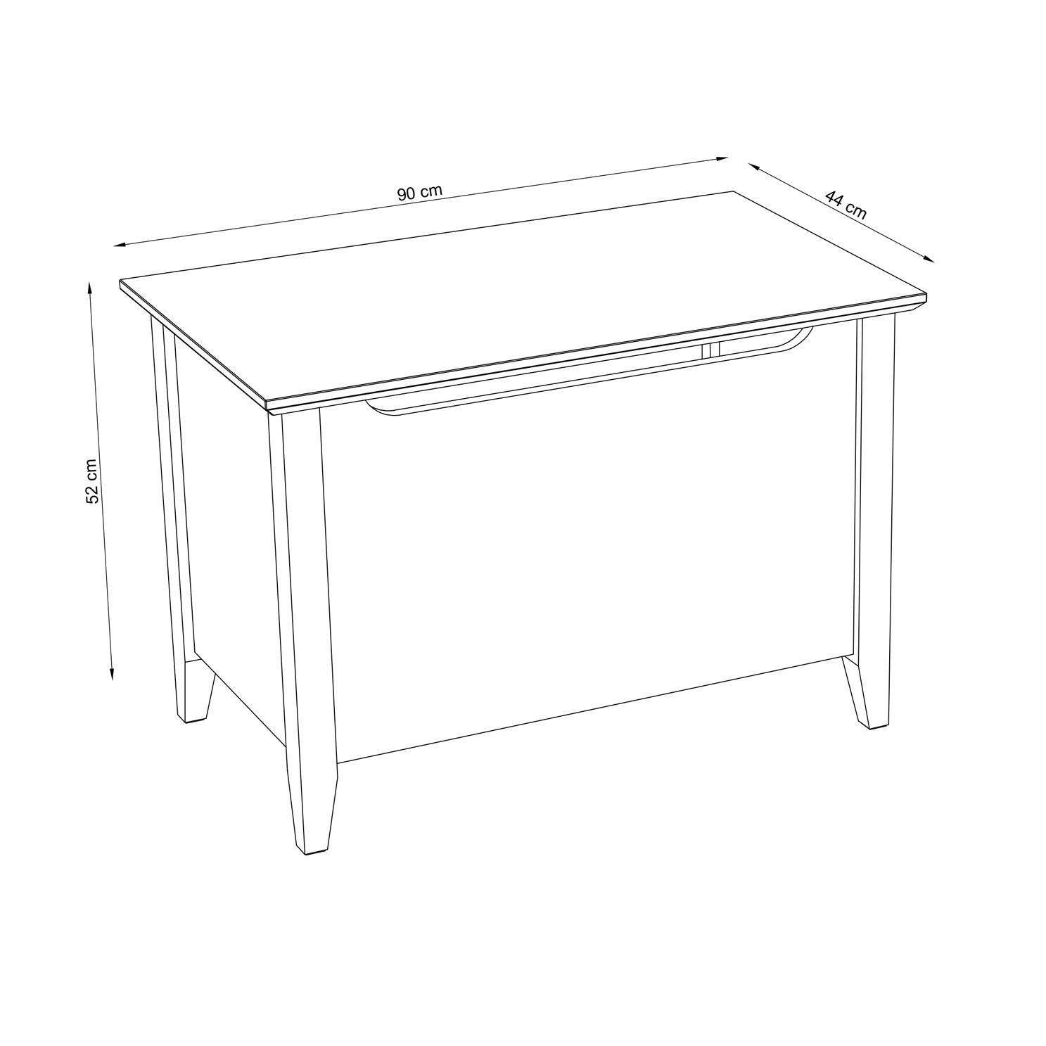 Oak chest Scandi oak natural / black