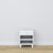 Wooden bedside table 1S N02 Scandi white