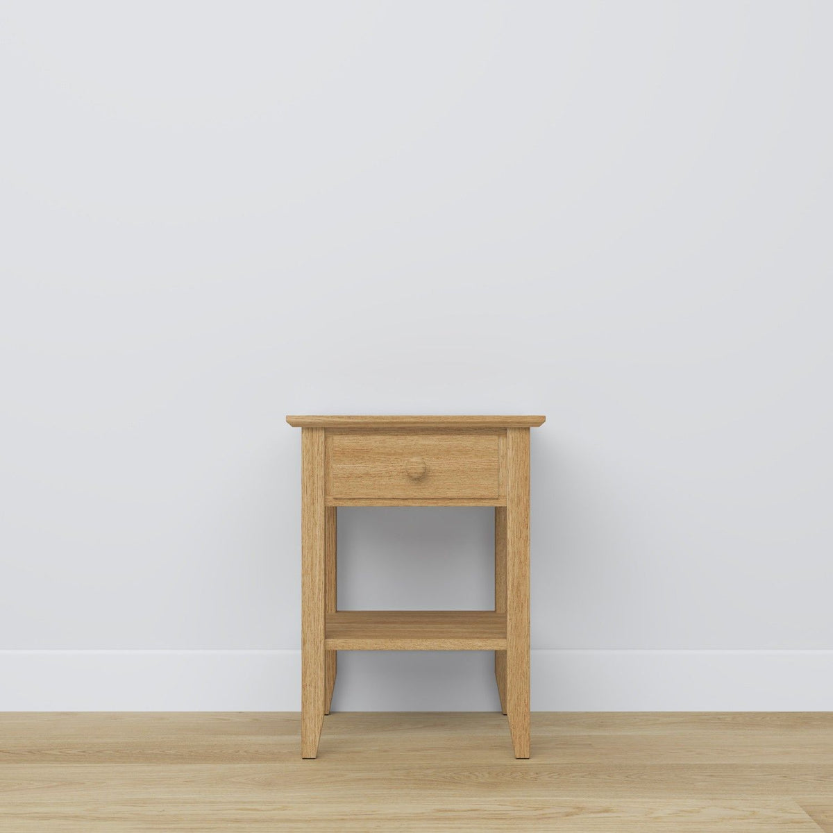 Oak bedside table 1S N01 Scandi oak natural