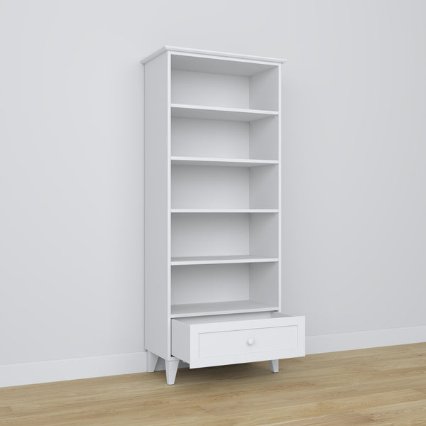 Wooden shelf 1S 80 Scandi white