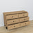 Oak chest of drawers 6S 154 Scandi oak natural / black