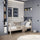 Sofa bed oak bleached oak – children’s room, Scandinavian style Nizio