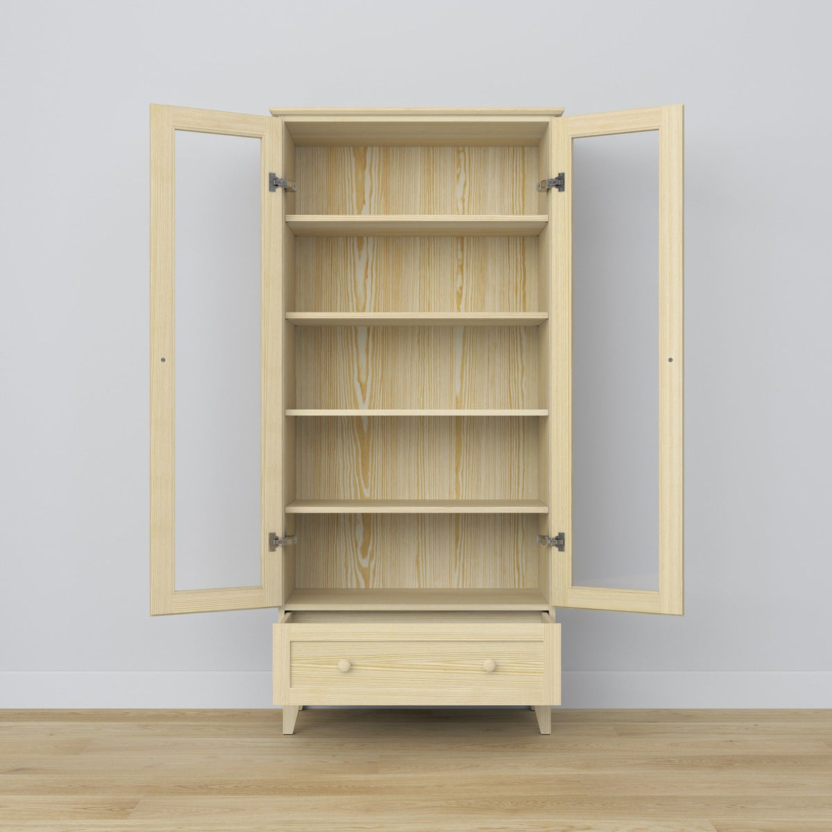 Pine display cabinet 1S 90 Scandi clear pine