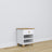 Wooden bedside table 1S N02 Scandi white / natural oak