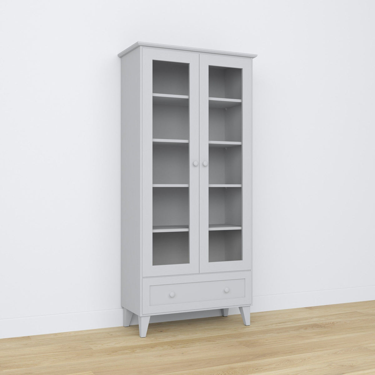 Wooden display cabinet 1S 90 Scandi grey