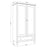 Wooden wardrobe 2D1S Scandi white / natural oak