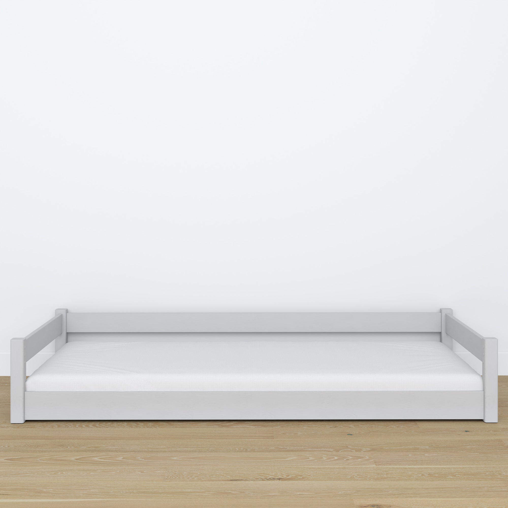 Wooden low bed N02 grey