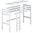 Grey Wooden Loft Bed – Children’s Room Proportions, Nizio