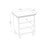 Wooden bedside table 1S N02 Scandi white