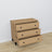 Oak chest of drawers 3S 105 Scandi oak natural / black