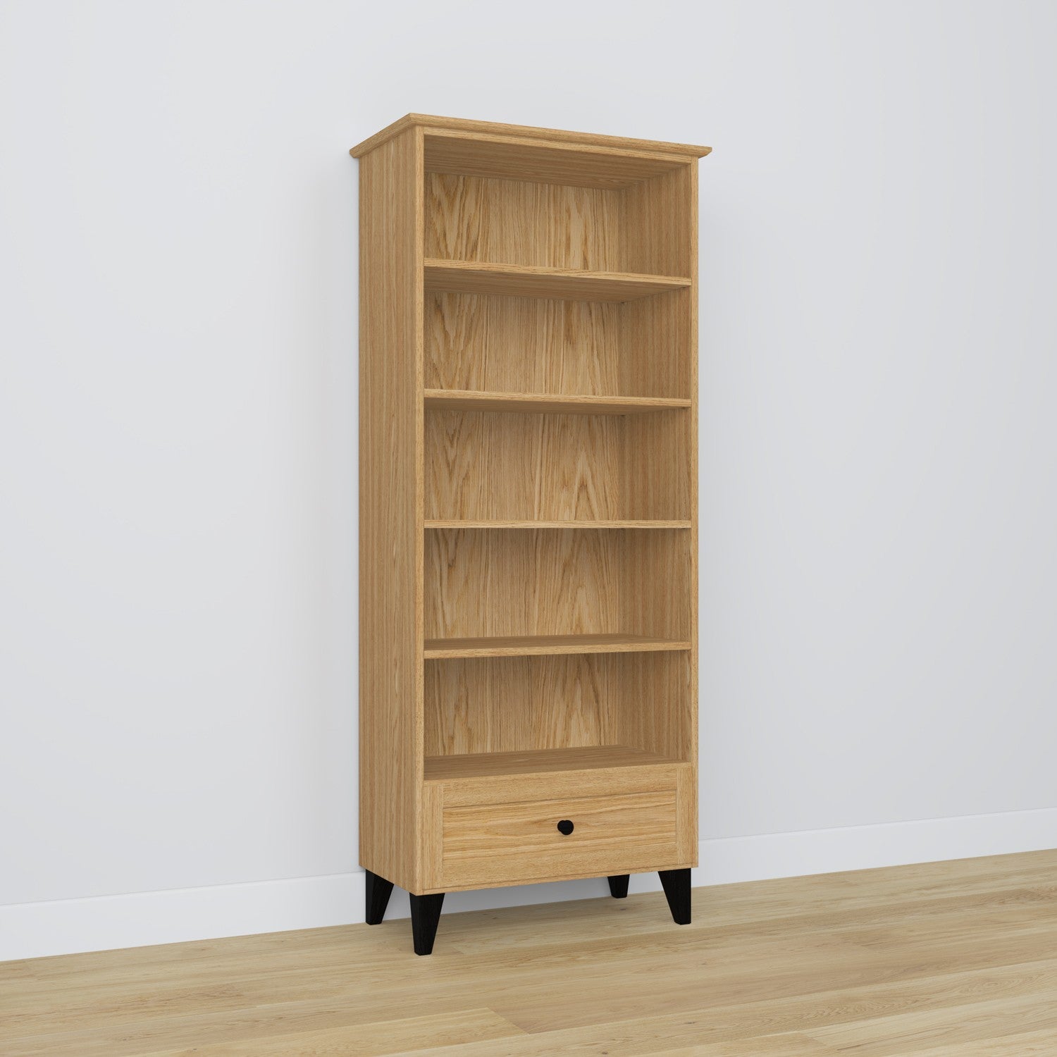 Oak shelf 1S 80 Scandi oak natural / black