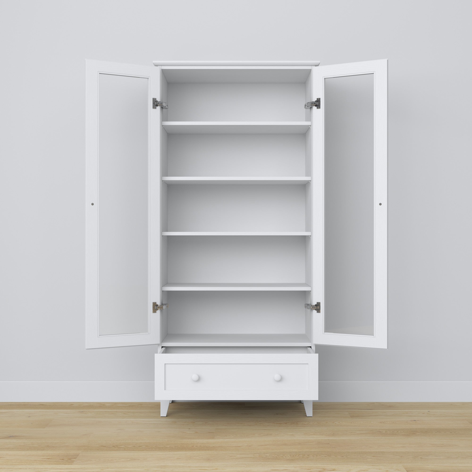 Wooden display cabinet 1S 90 Scandi white