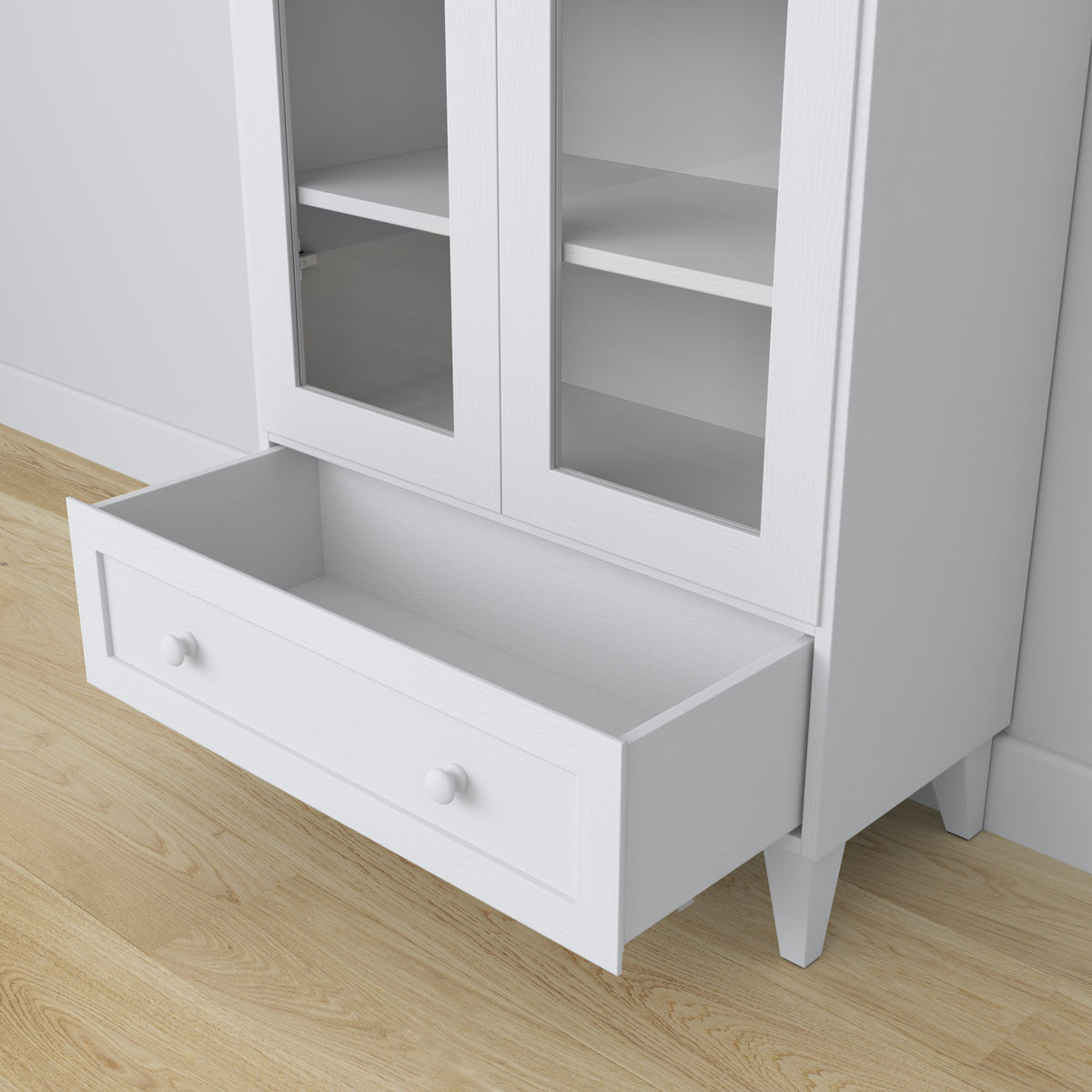 Wooden display cabinet 1S 90 Scandi white