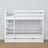 White Wooden Bunk Bed – Interior of Mattress Drawer, Children’s Room