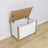 Wooden chest Scandi white / natural oak