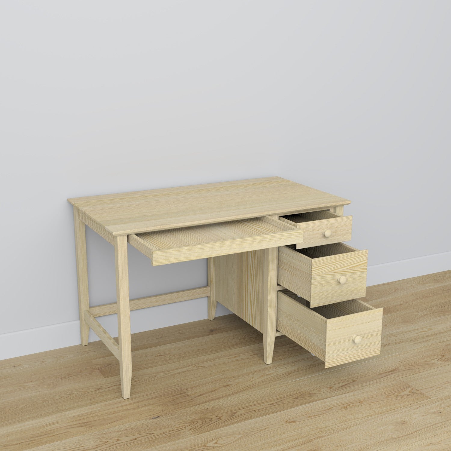 Pine desk 3S Scandi clear pine