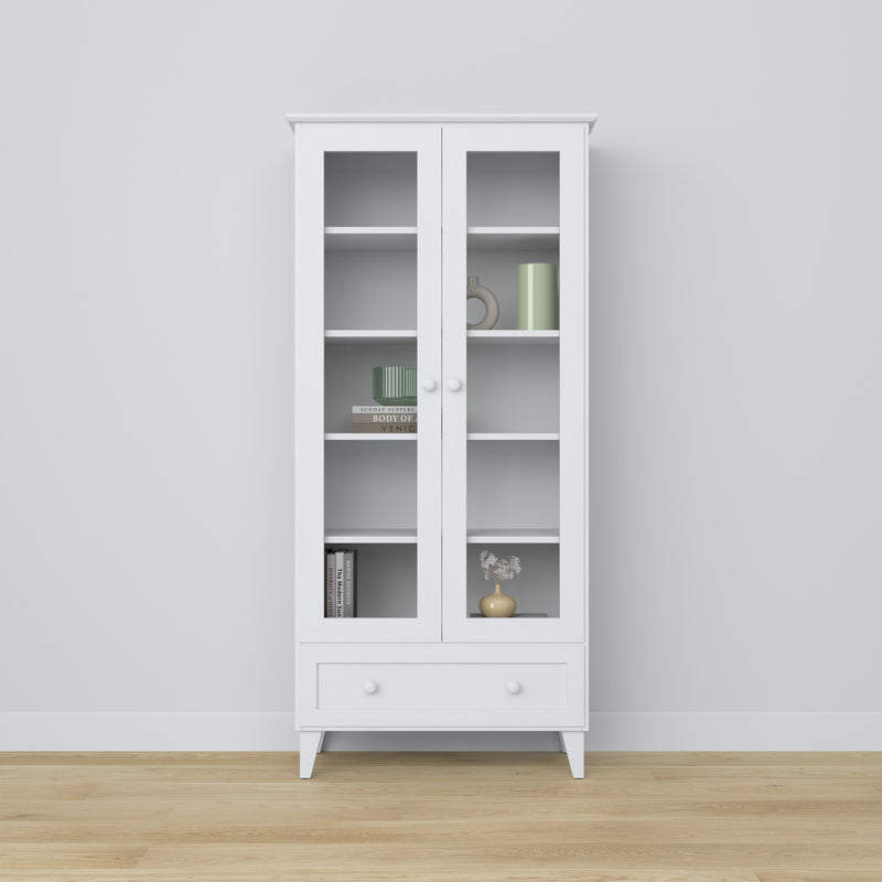 Wooden display cabinet 1S 90 Scandi white