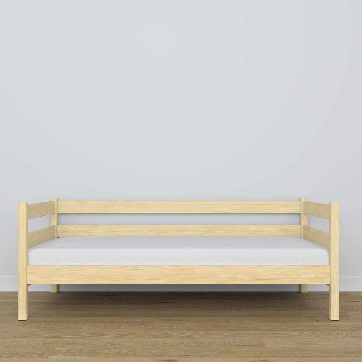 Łóżko sofa N01 sosna bezbarwna – dodatkowy widok, ekologiczne drewno