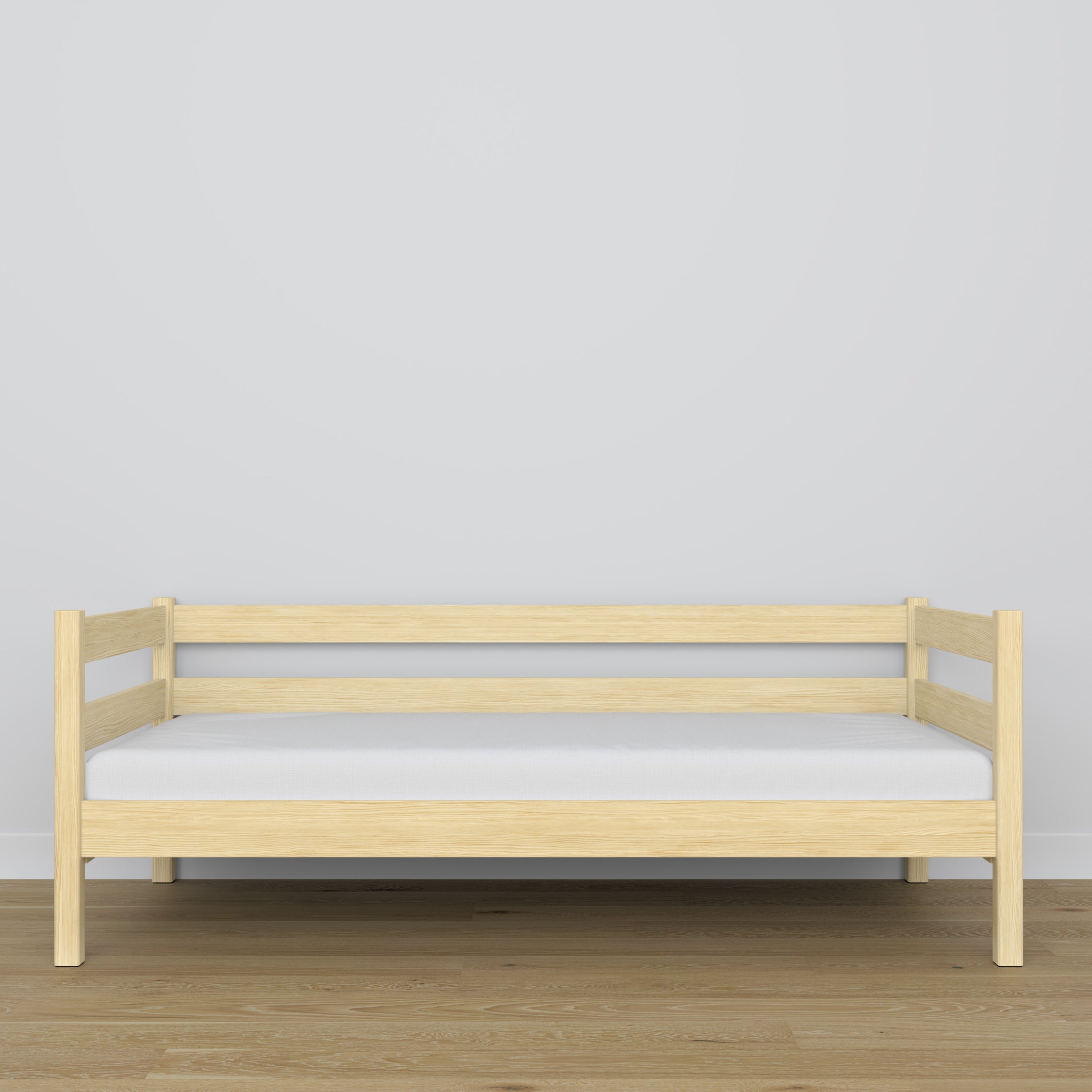 Łóżko sofa N01 sosna bezbarwna – dodatkowy widok, ekologiczne drewno