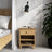 Oak bedside table 1S N02 Scandi oak natural