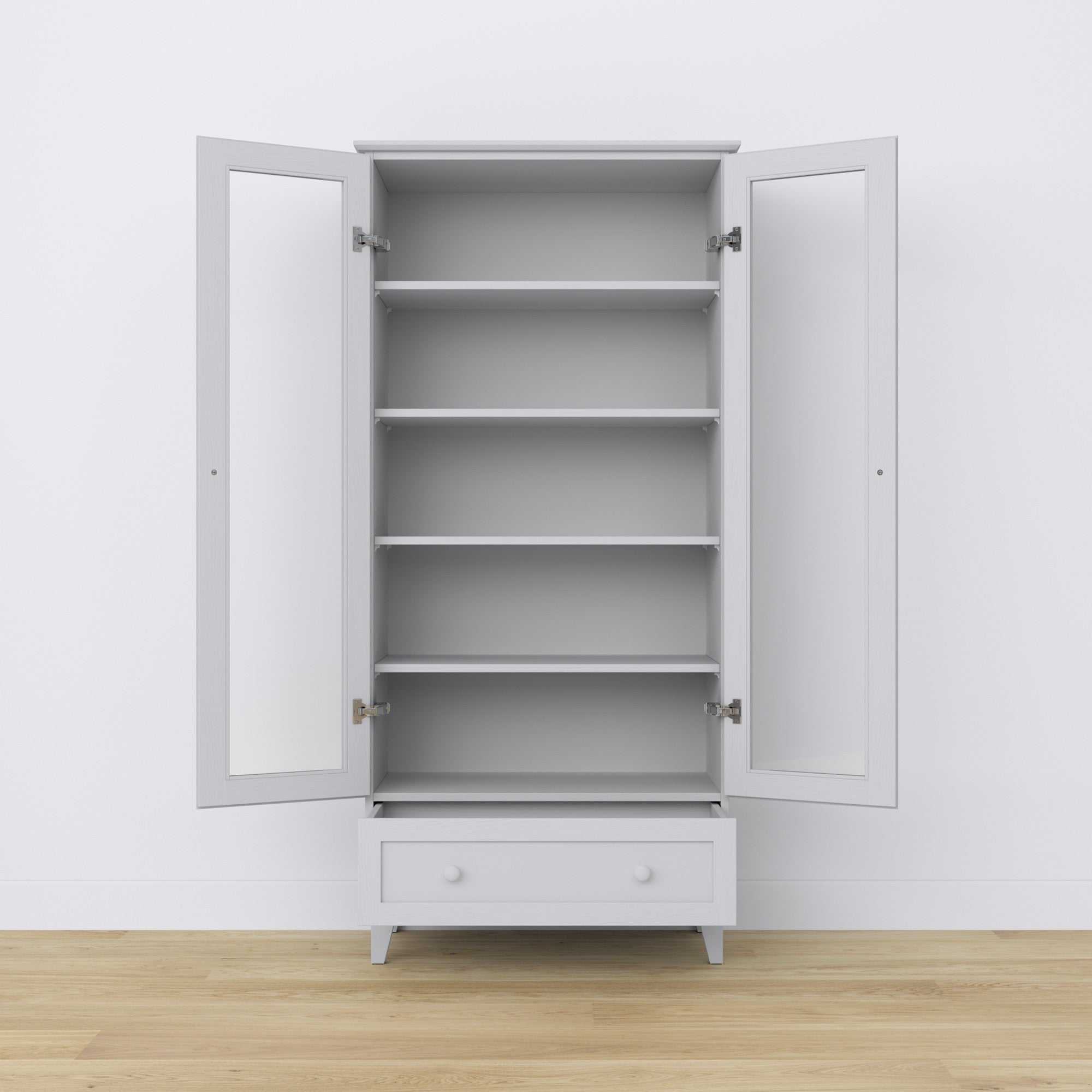Wooden display cabinet 1S 90 Scandi grey
