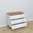 Wooden chest of drawers 3S 105 Scandi white / natural oak