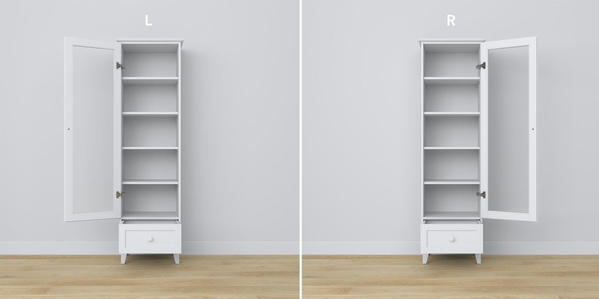 Wooden display cabinet 1S 57 Scandi white