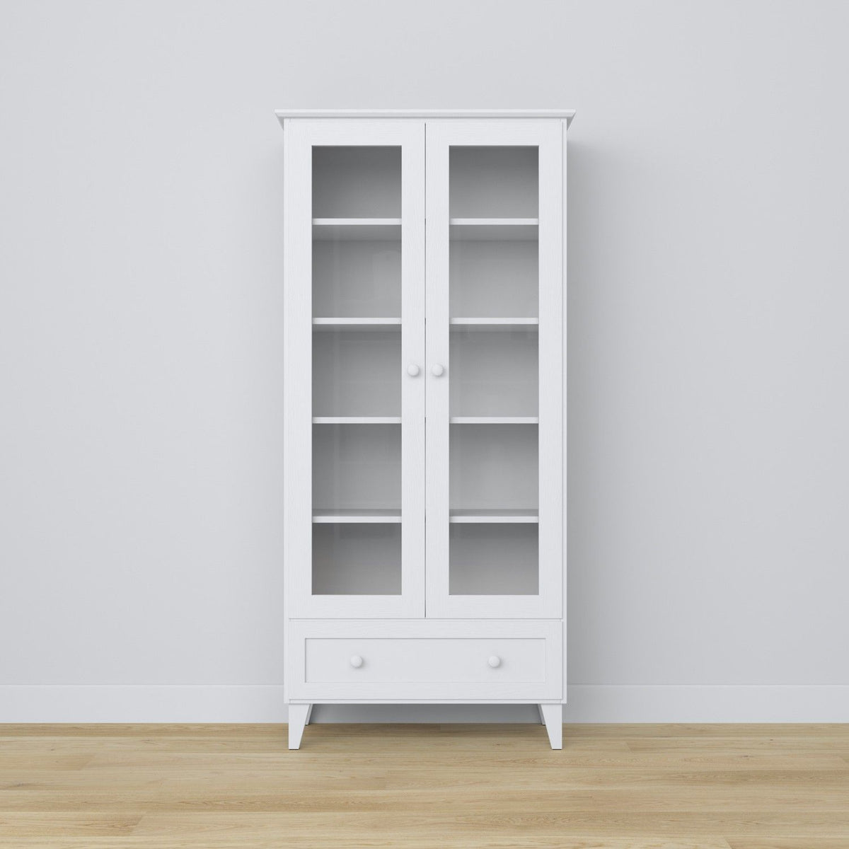 Wooden display cabinet 1S 90 Scandi white