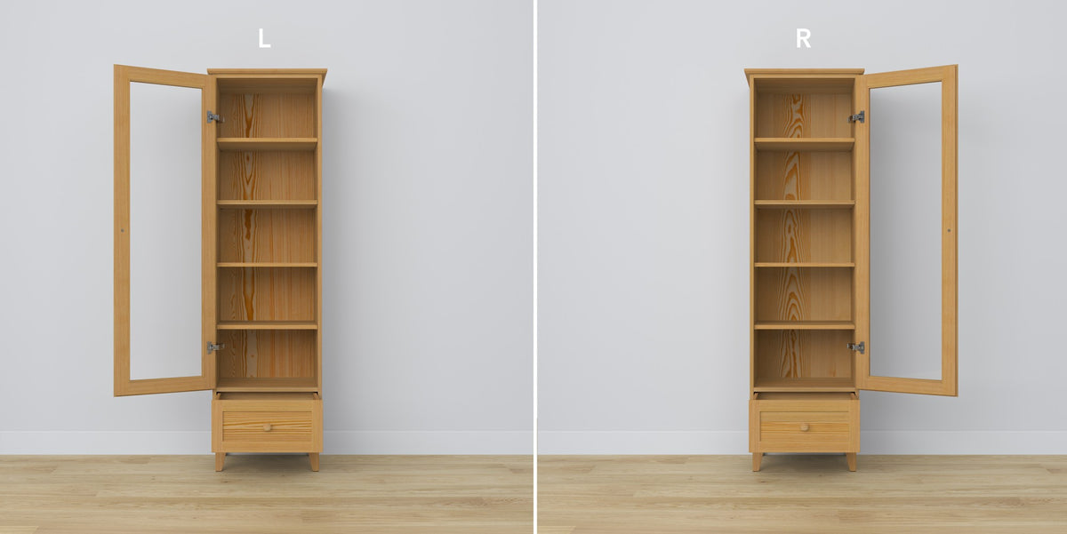 Pine display cabinet 1S 57 Scandi natural pine
