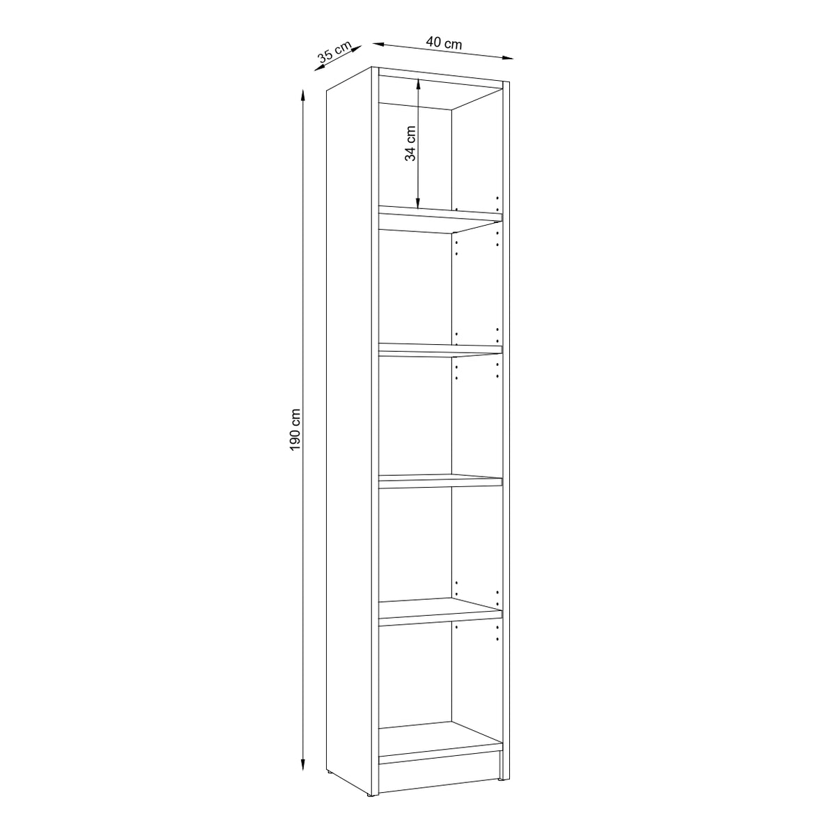 Wooden shelf N01 clear pine