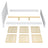 Double bed with drawer natural oak made of oak – side view, Nizio