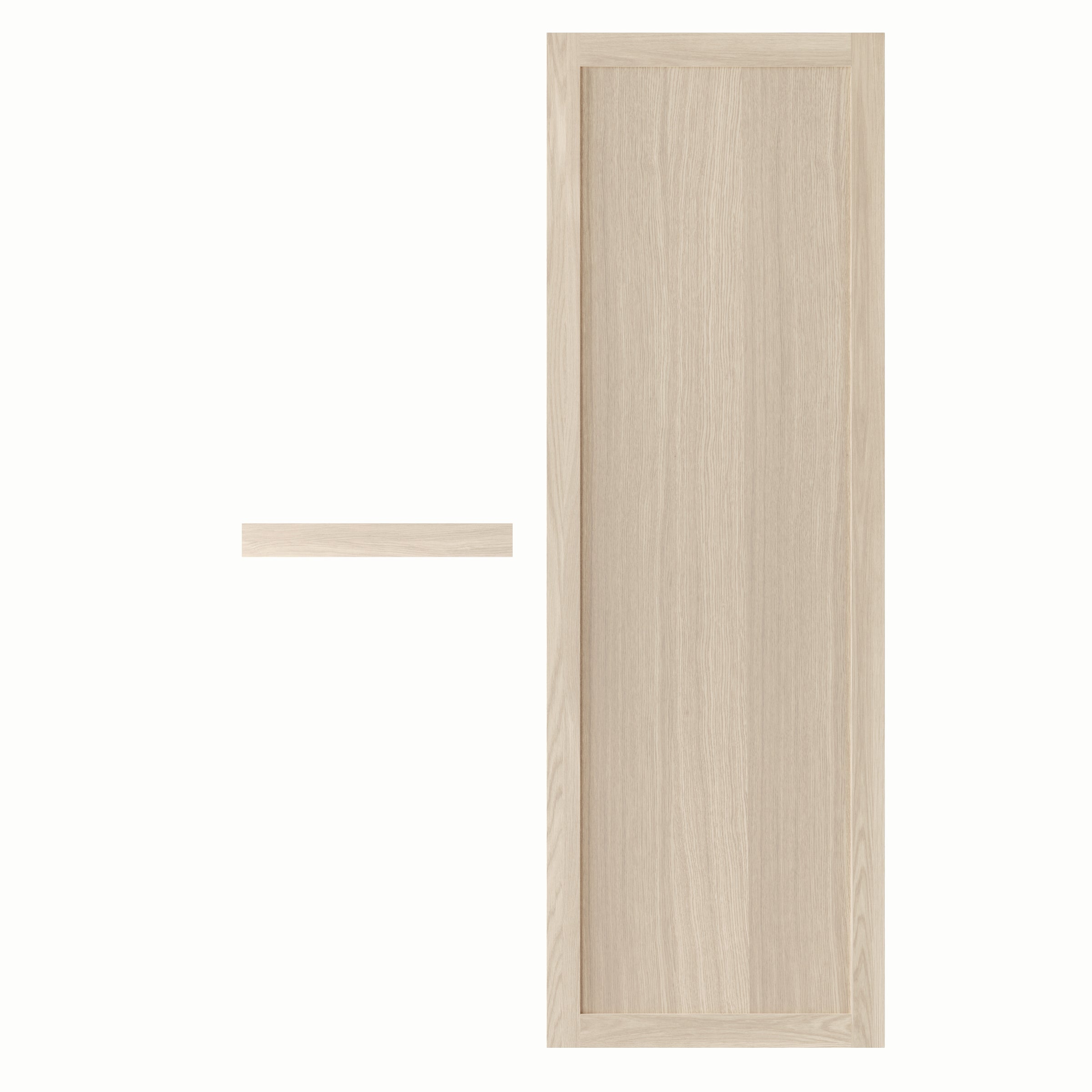 Bleached oak furniture front