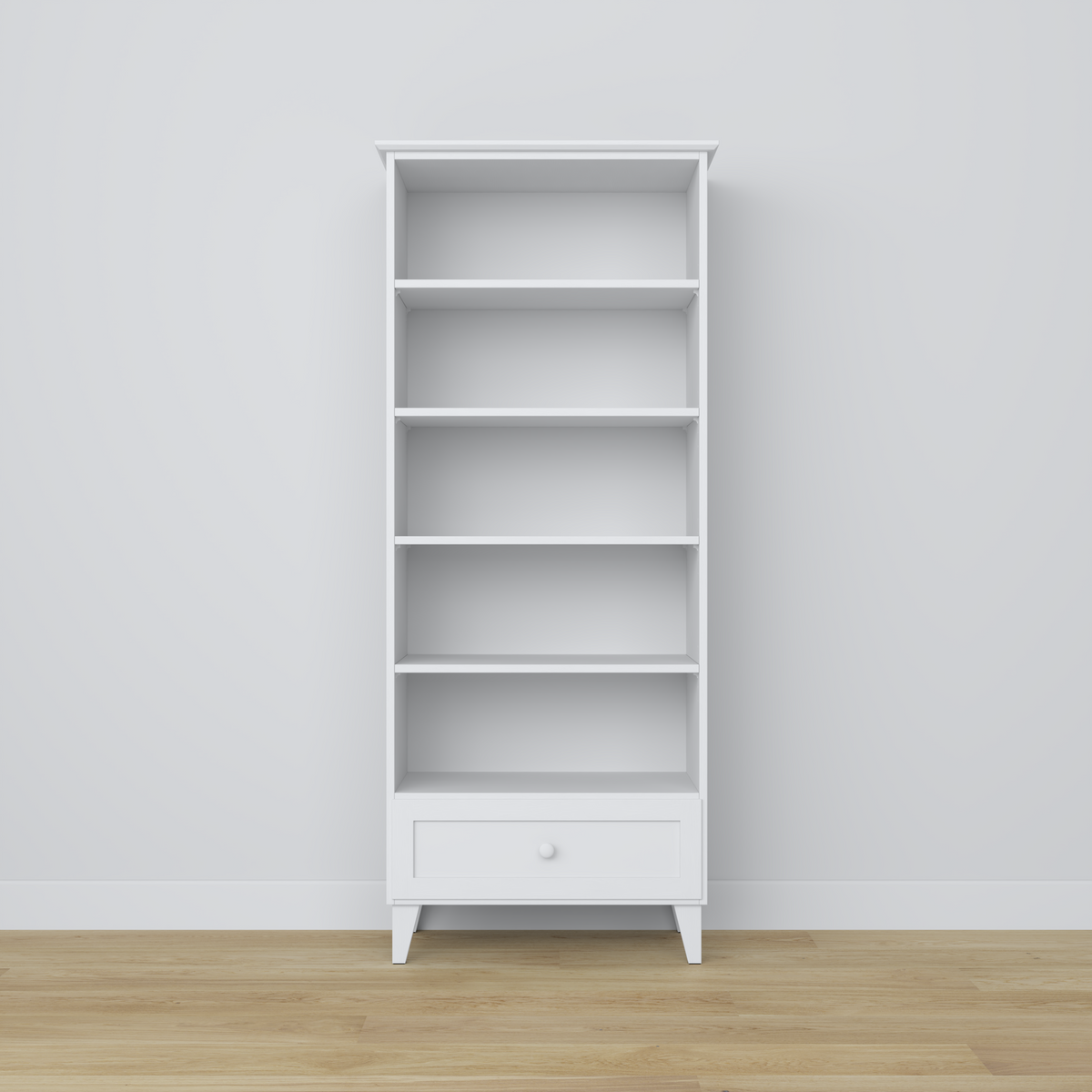 Wooden shelf 1S 80 Scandi white