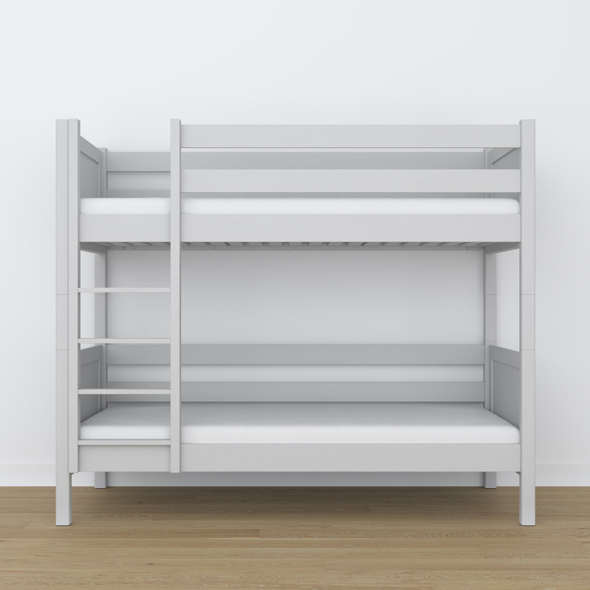 Łóżko piętrowe N02 popielaty – dodatkowy widok, bezpieczna konstrukcja