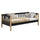 Sofa bed wooden black with oak – children’s room, Scandinavian style Nizio
