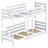 White Wooden Bunk Bed with Mattress Drawer – Room Arrangement