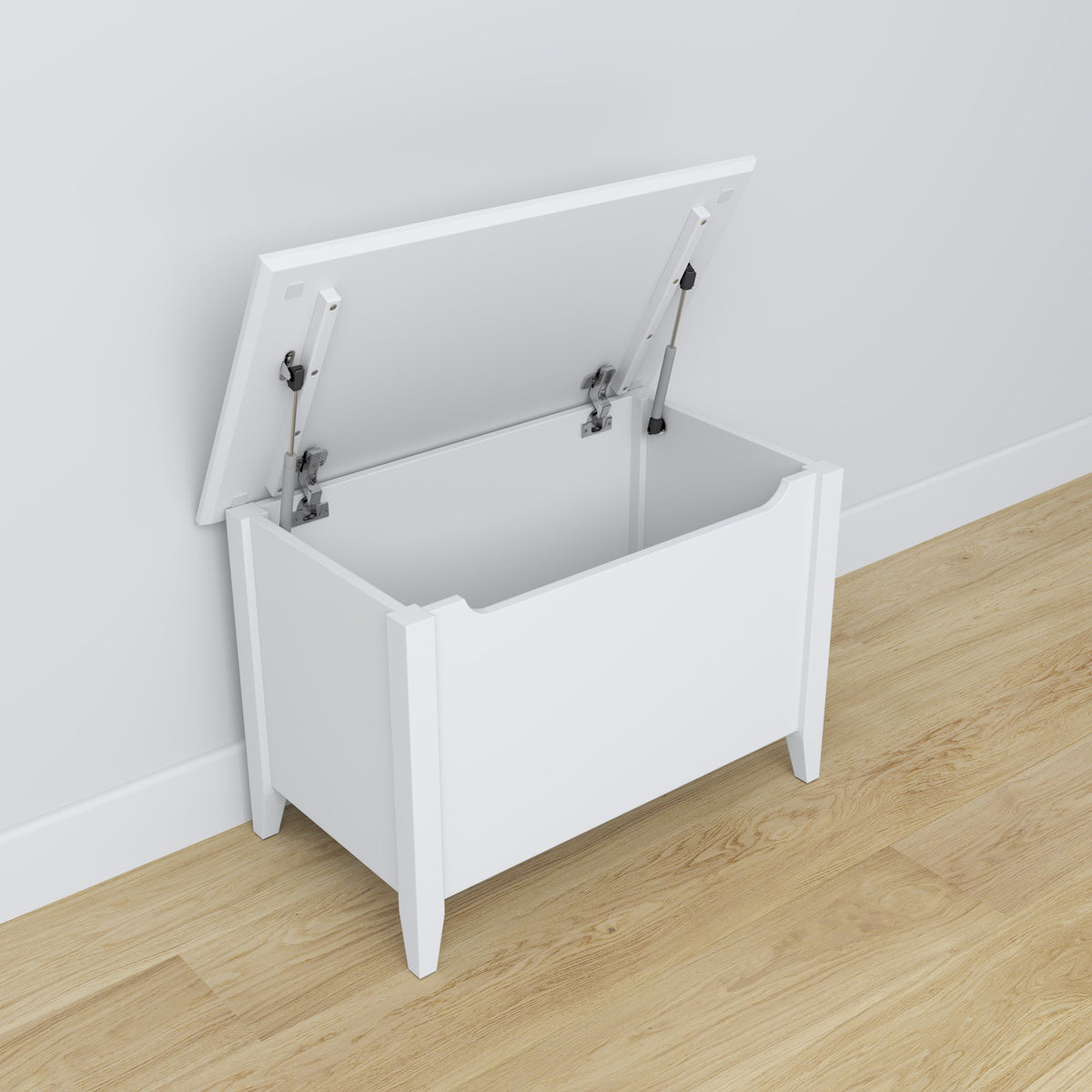 Wooden chest Scandi white