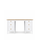 Wooden desk 6S Scandi white / natural oak