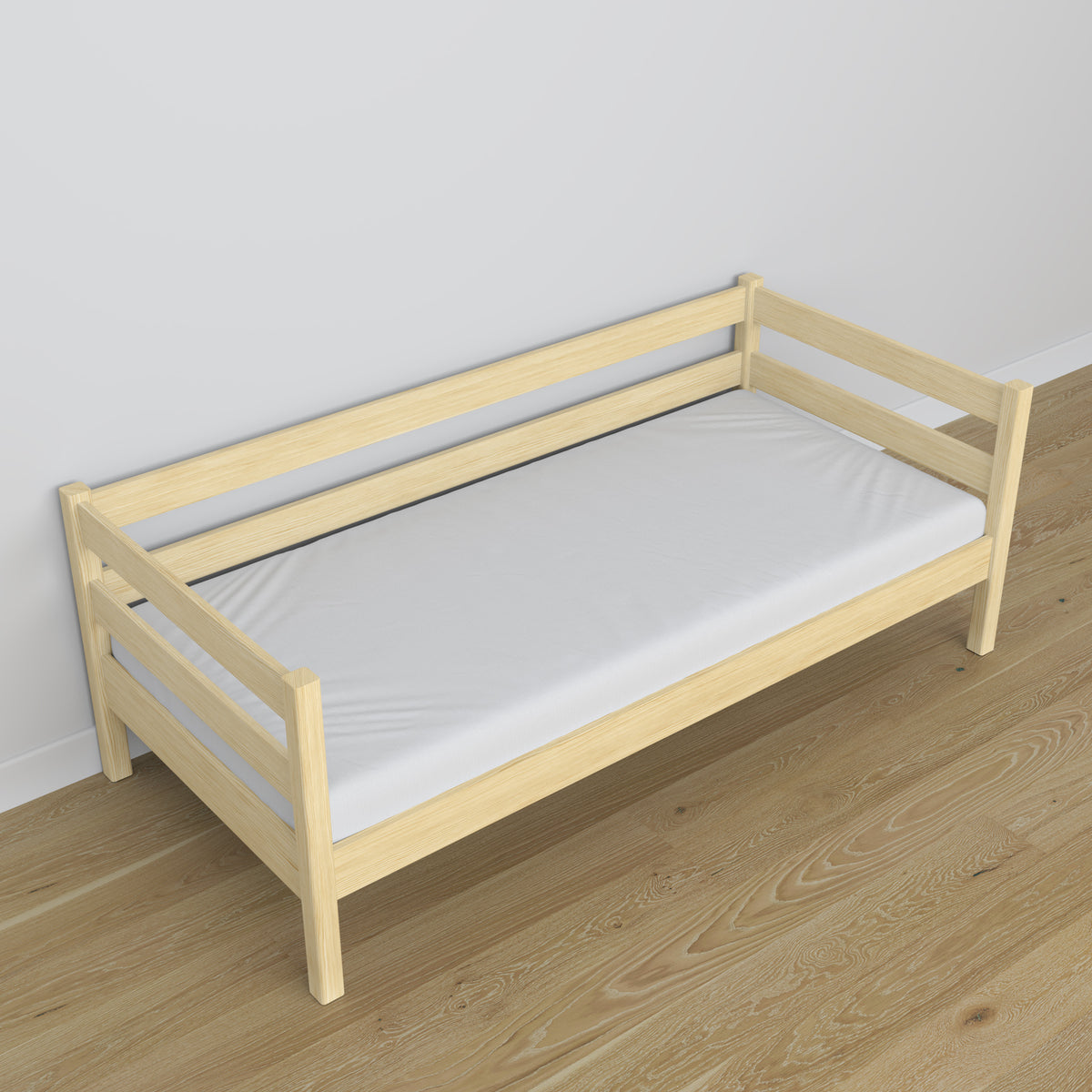 Łóżko sofa N01 sosna bezbarwna – dodatkowy widok, polska produkcja